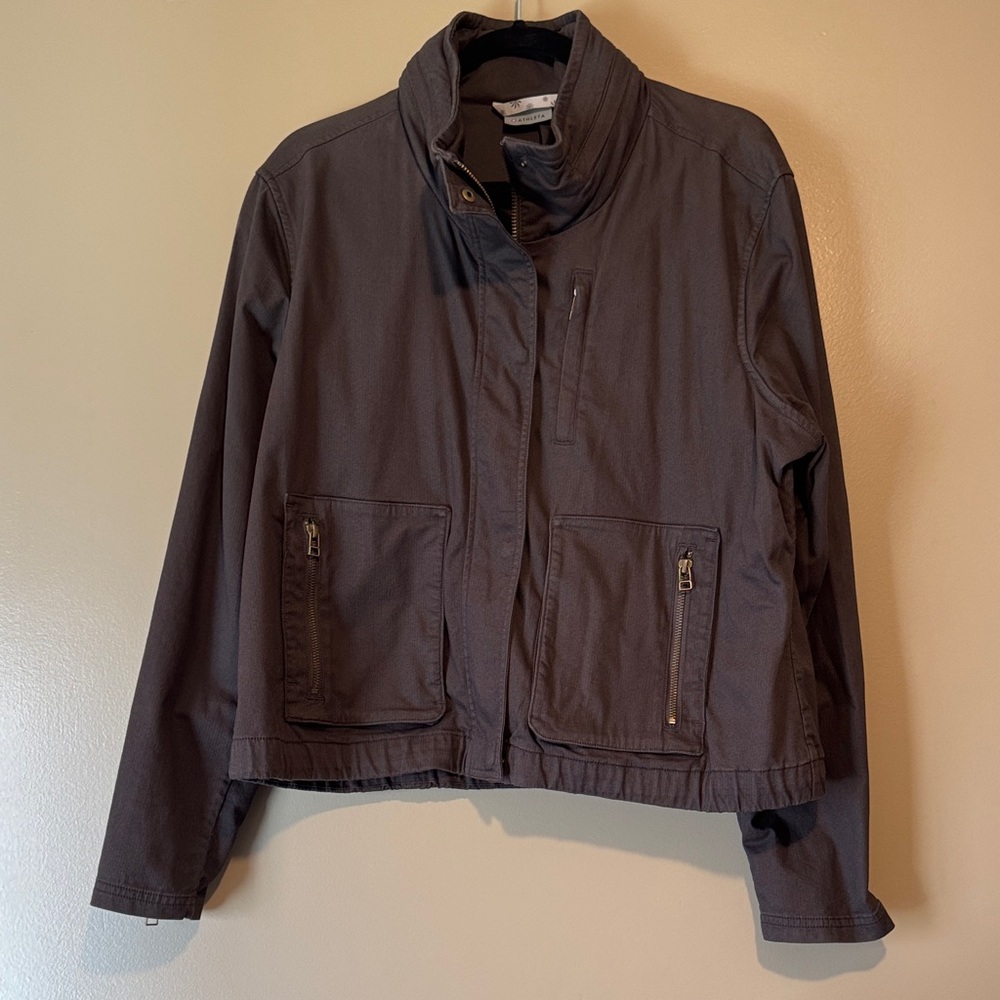 Athleta Military Jacket in Herringbone Twill